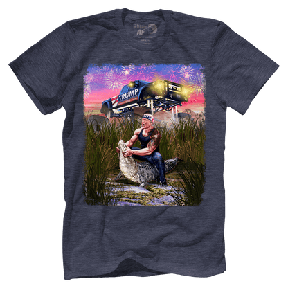T-shirt Premium Mens Triblend Shirt / Vintage Navy / S Trump Gator Wrestling