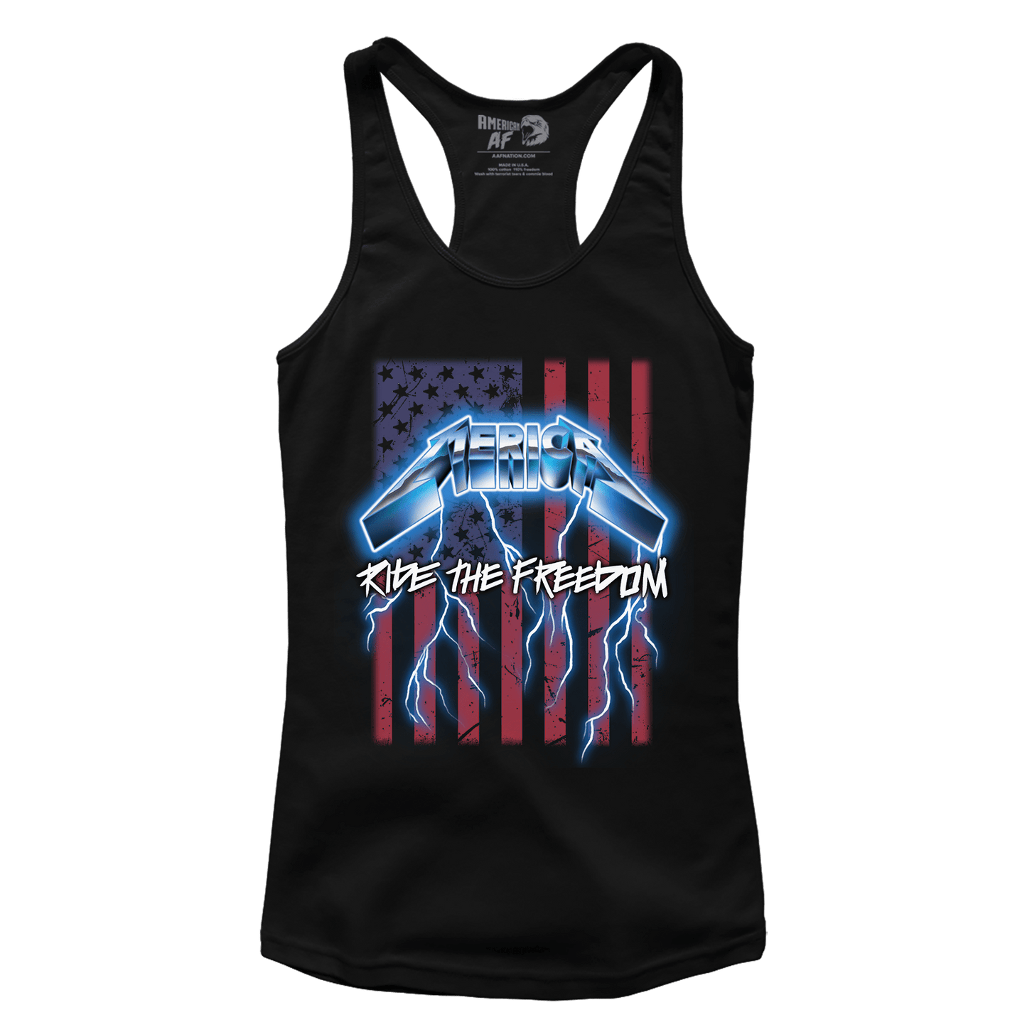 T-shirt Premium Ladies Racerback Tank / Black / XS Ride the Freedom (Ladies)