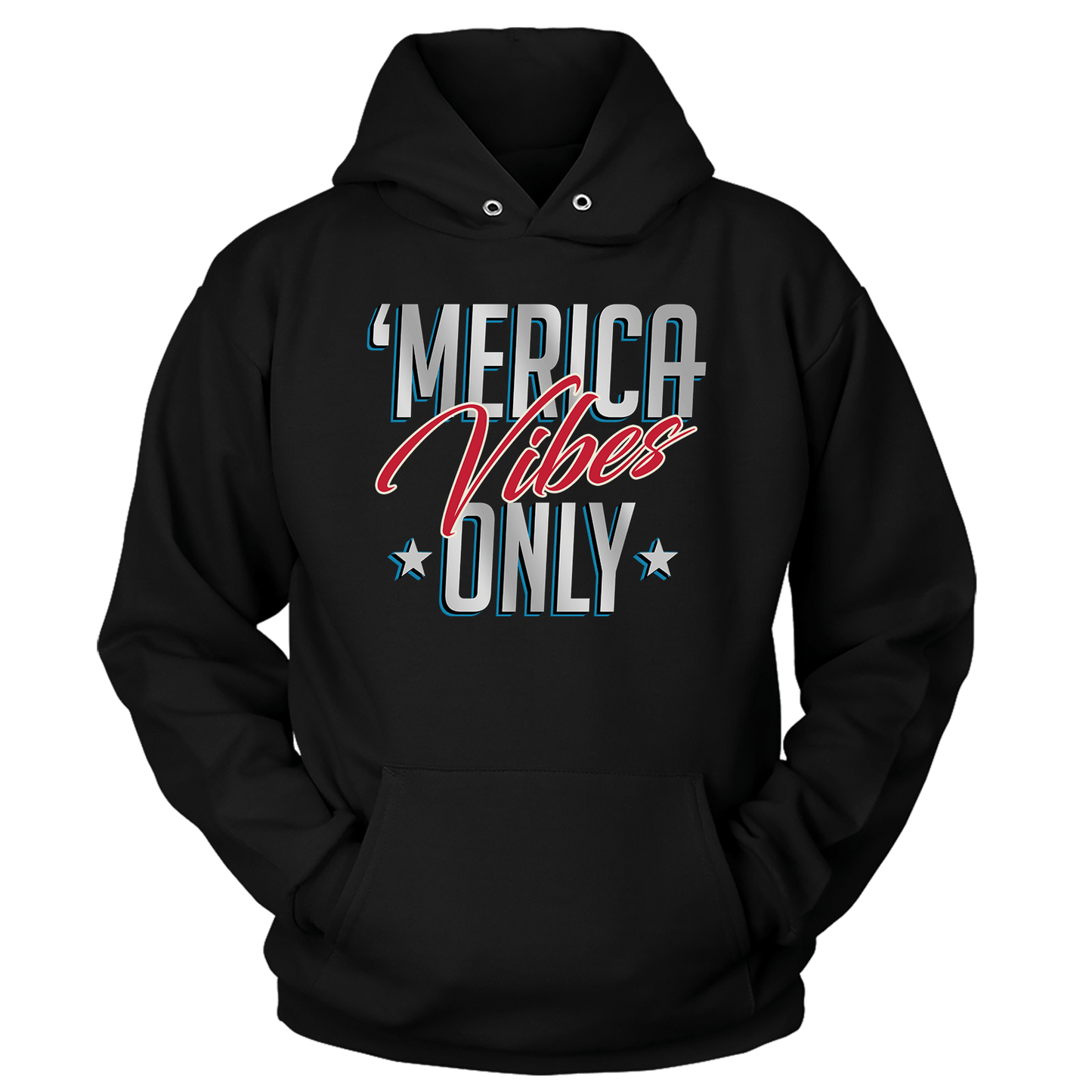 T-shirt Unisex Hoodie / Black / S Merica Vibes Only