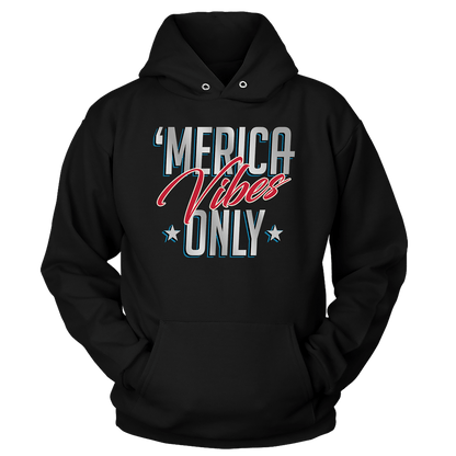 T-shirt Unisex Hoodie / Black / S Merica Vibes Only