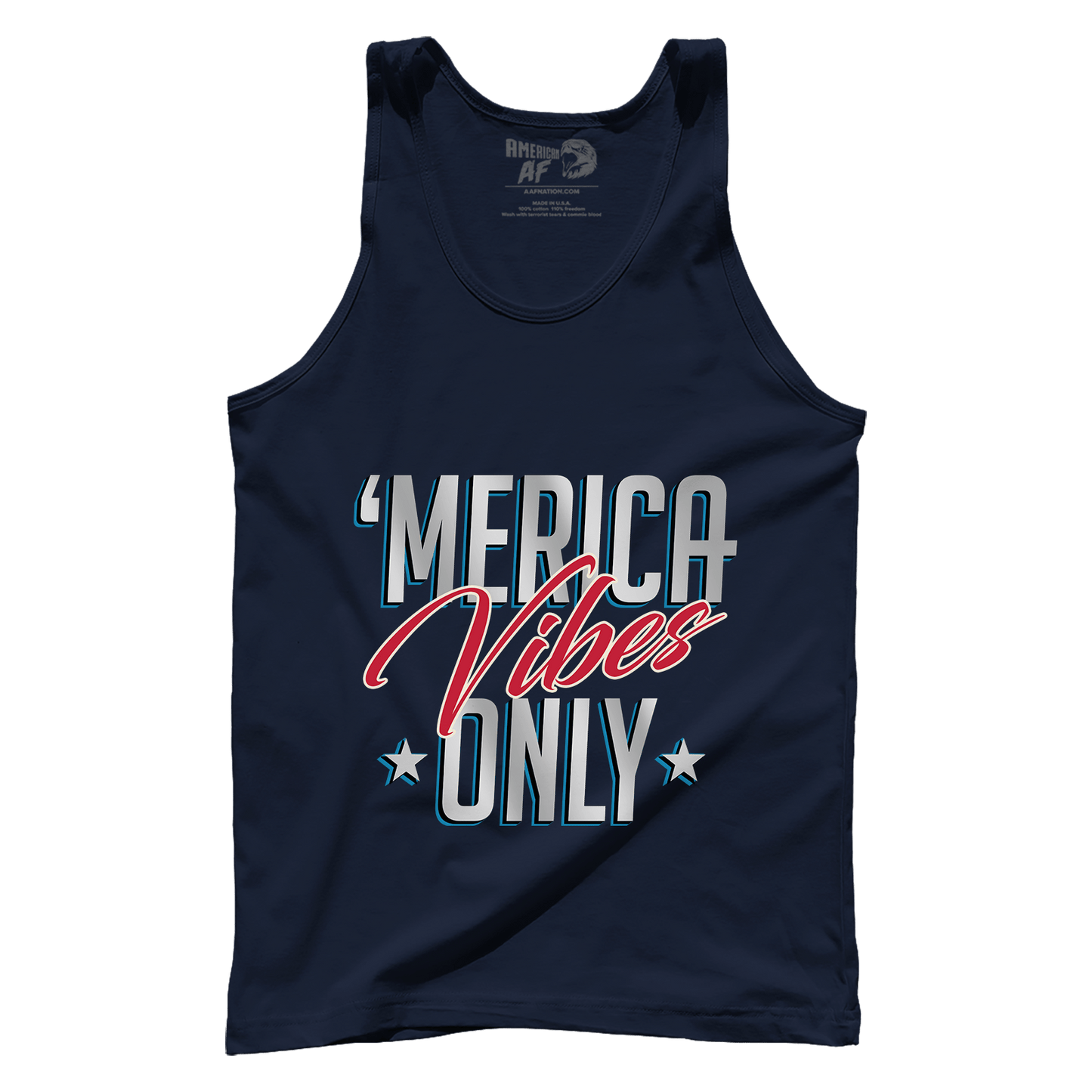 T-shirt Premium Mens Tank / Navy / XS Merica Vibes Only