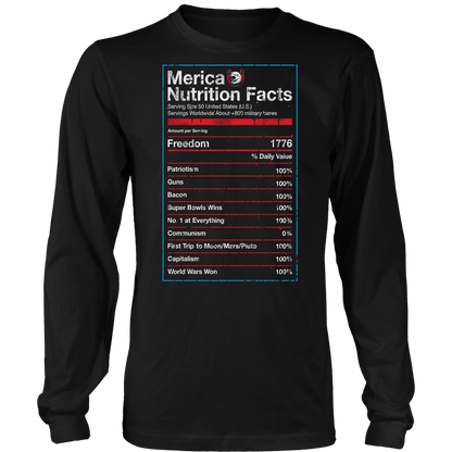 T-shirt Mens Long Sleeve / Black / S Merican Ingredients