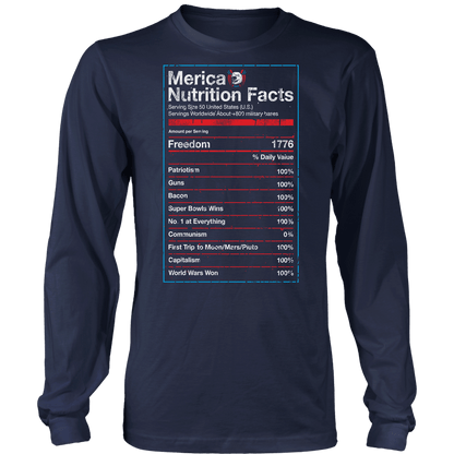 T-shirt Mens Long Sleeve / Midnight Navy / S Merican Ingredients