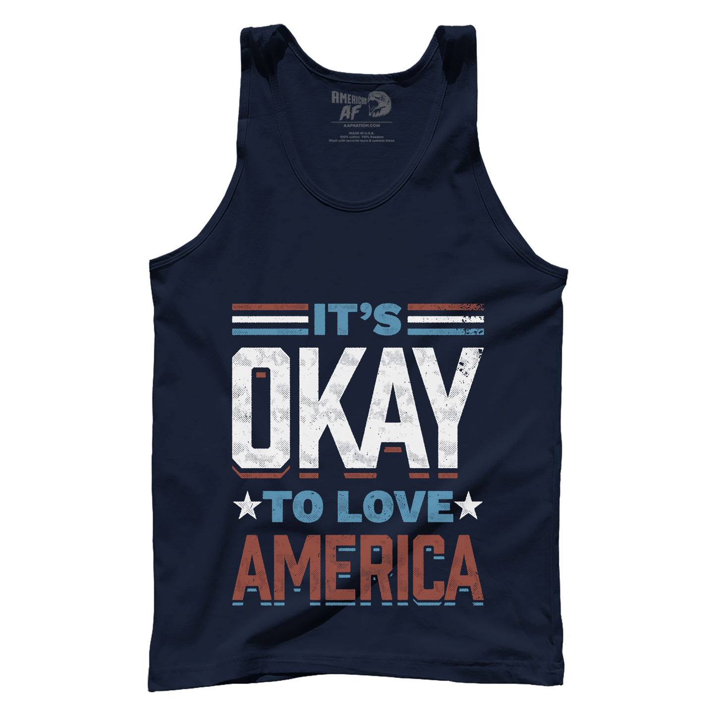 T-shirt Premium Mens Tank / Navy / XS It's Okay To Love America