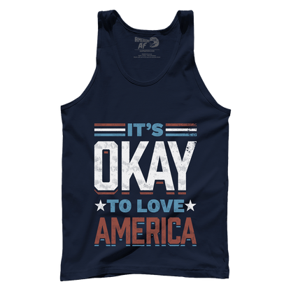 T-shirt Premium Mens Tank / Navy / XS It's Okay To Love America