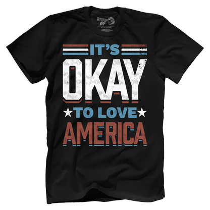 T-shirt Premium Mens Shirt / Black / XS It's Okay To Love America