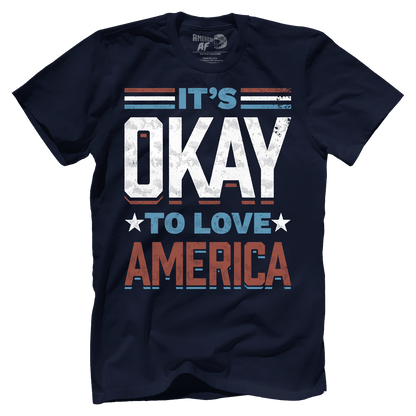 T-shirt Premium Mens Shirt / Midnight Navy / XS It's Okay To Love America