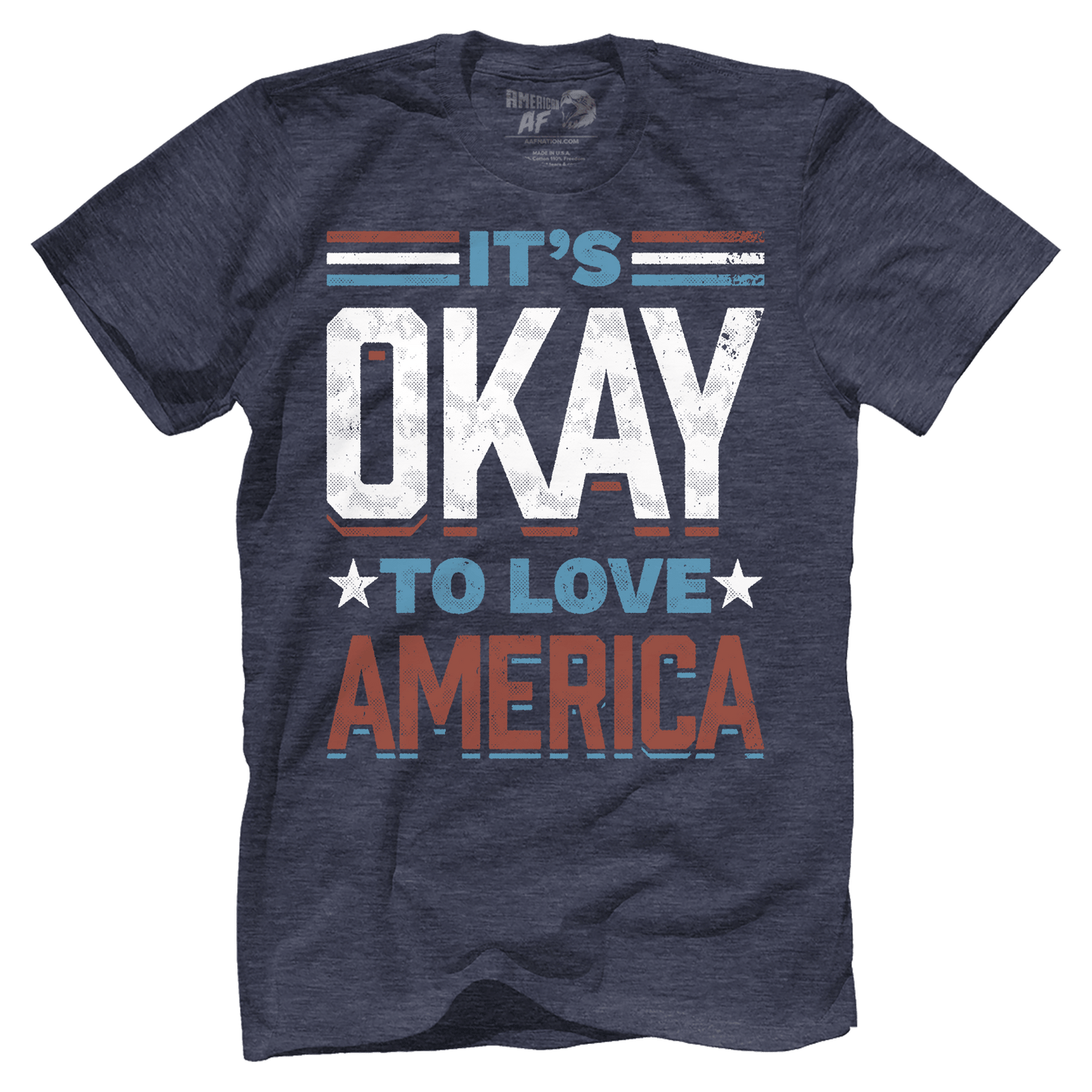 T-shirt Premium Mens Triblend Shirt / Vintage Navy / S It's Okay To Love America