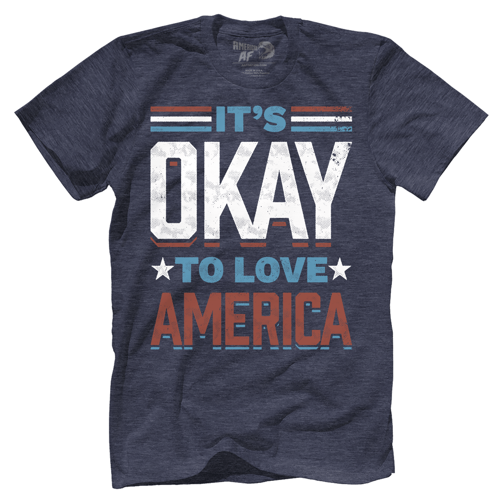 T-shirt Premium Mens Triblend Shirt / Vintage Navy / S It's Okay To Love America
