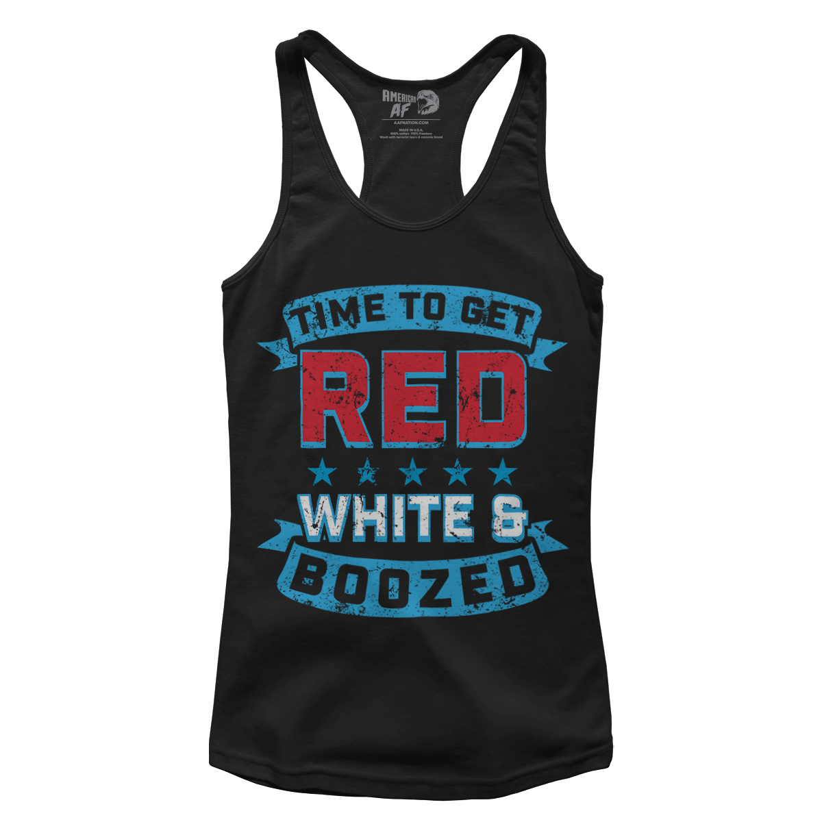 Apparel Premium Ladies Racerback Tank / Black / XS Red White and Boozed (Ladies)