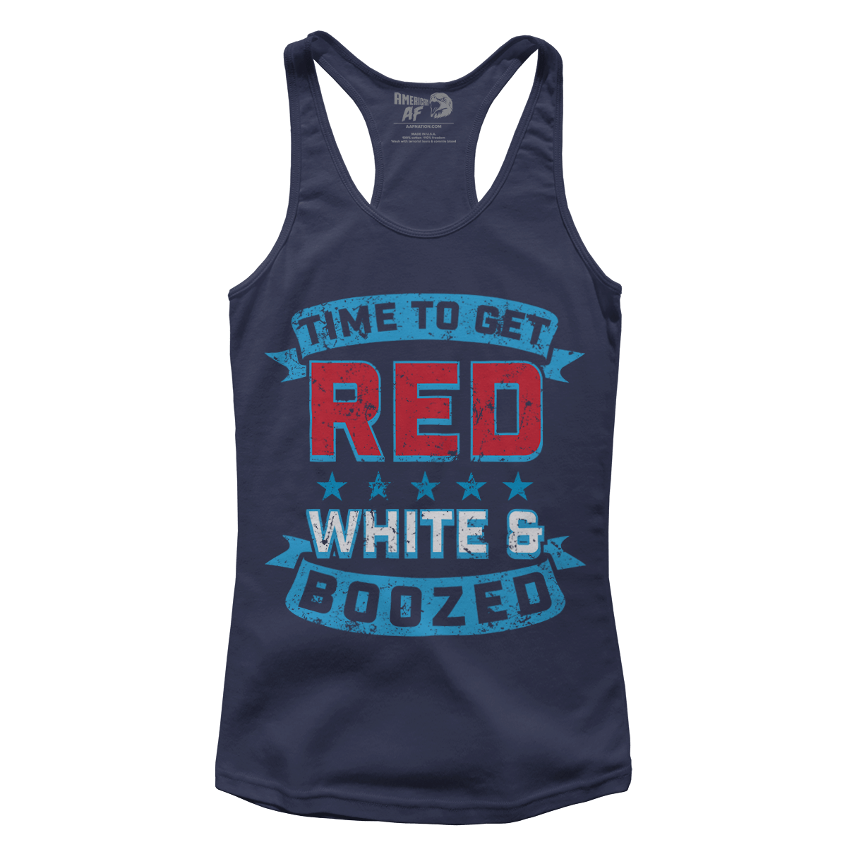 Apparel Premium Ladies Racerback Tank / Midnight Navy / XS Red White and Boozed (Ladies)