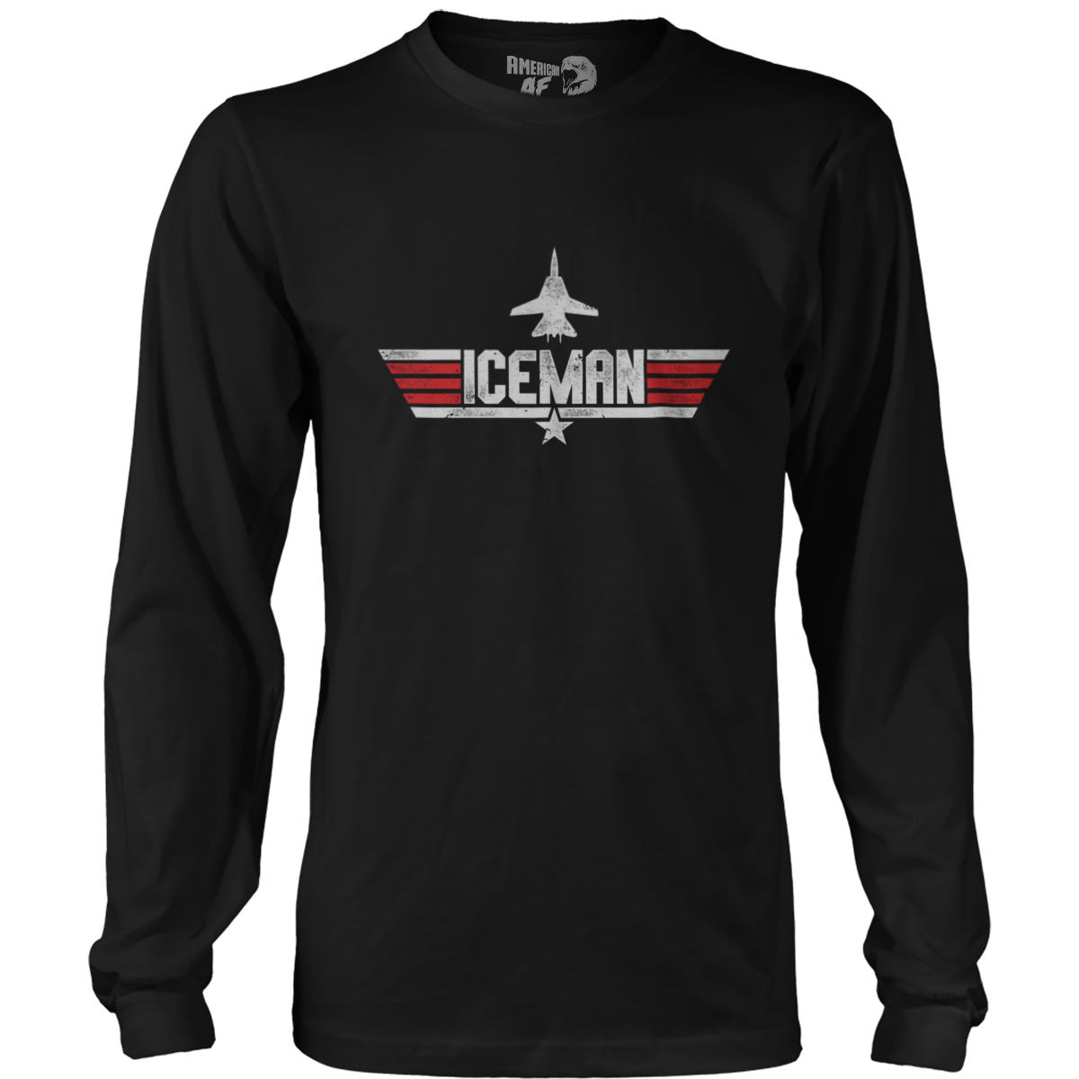 T-shirt Mens Long Sleeve / Black / S Iceman