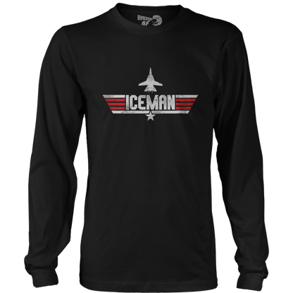 T-shirt Mens Long Sleeve / Black / S Iceman
