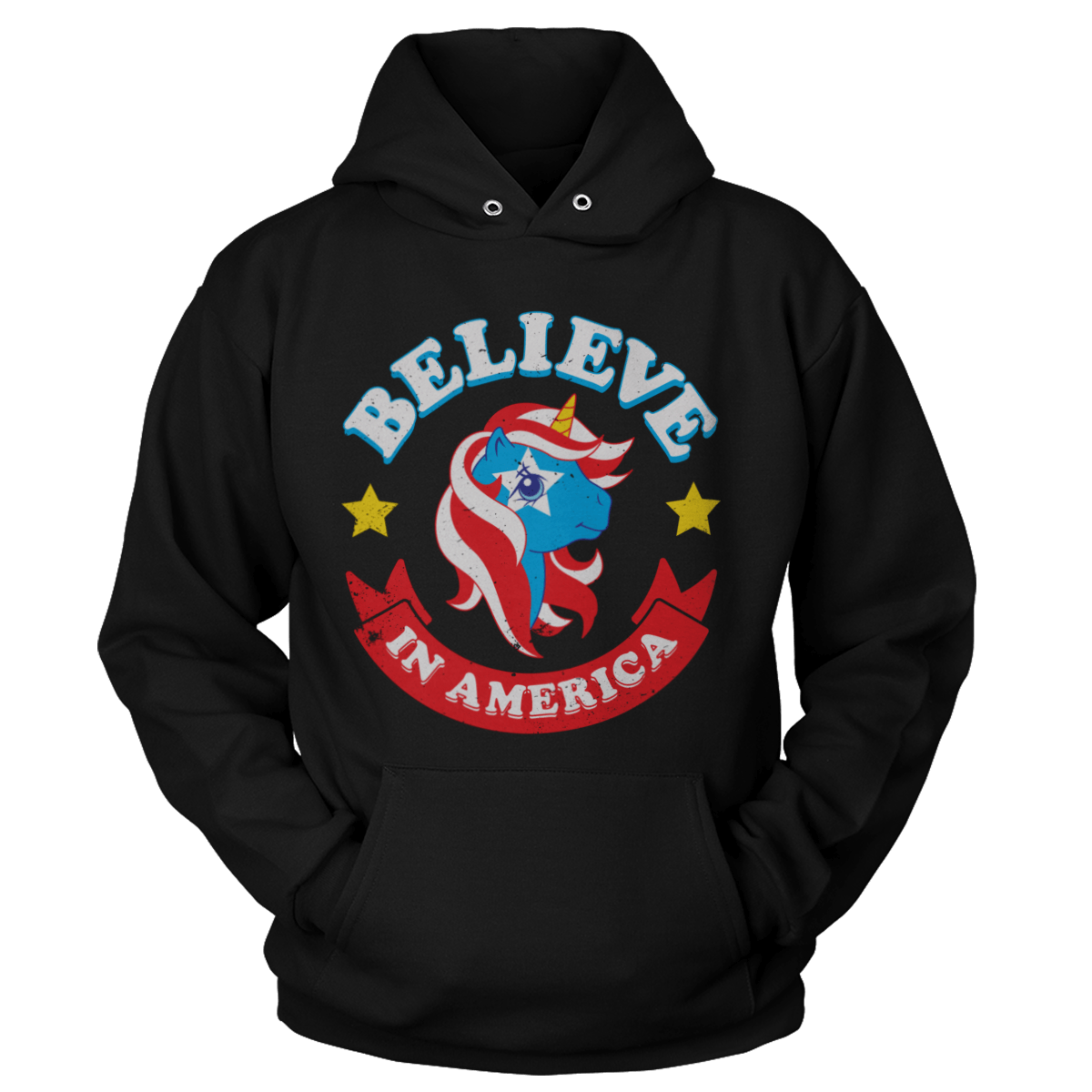 T-shirt Unisex Hoodie / Black / S My Little Americorn