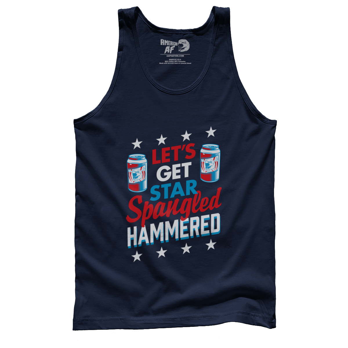 T-shirt Premium Mens Tank / Navy / XS Let's Get Star Spangled Hammered