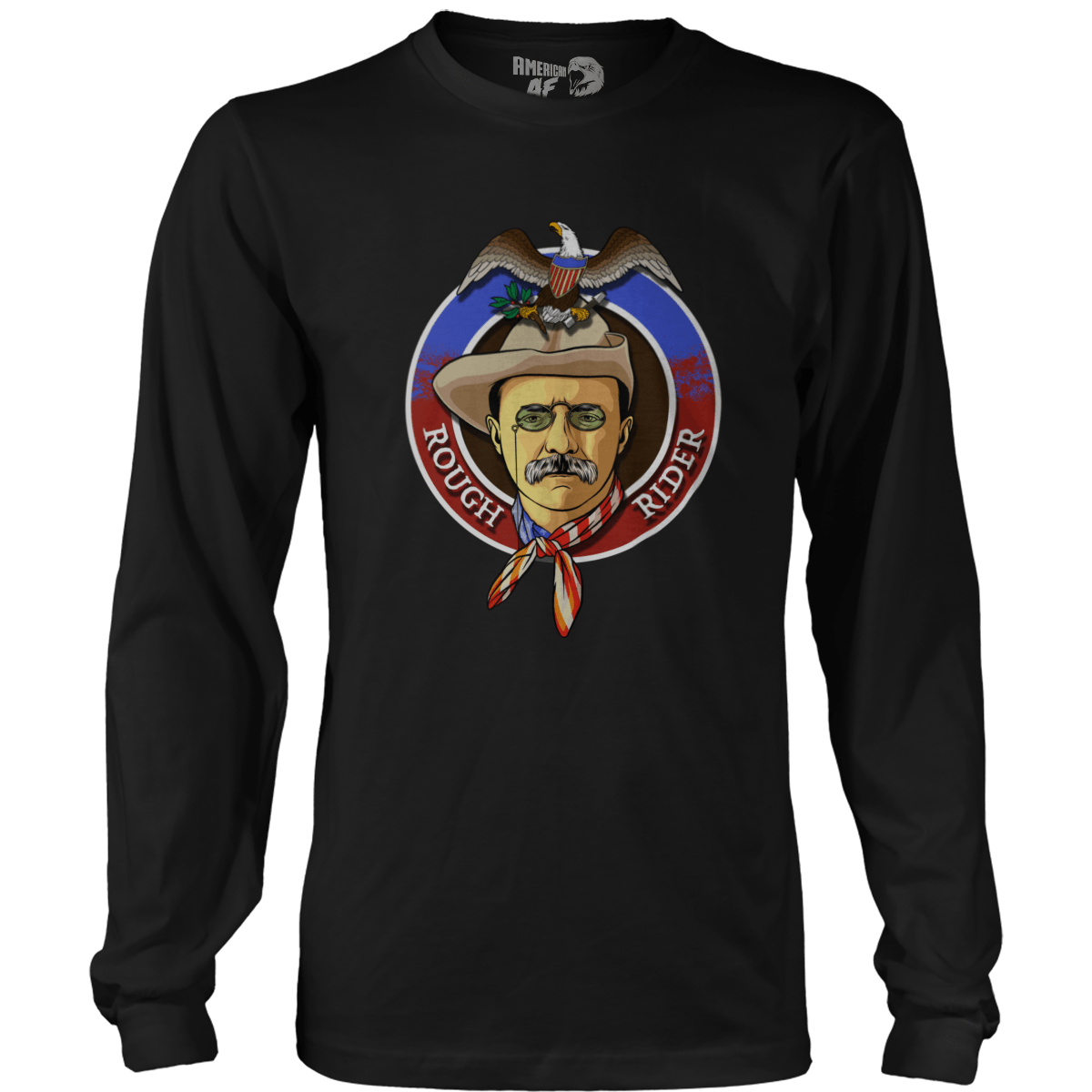 T-shirt Mens Long Sleeve / Black / S Teddy Rough Rider