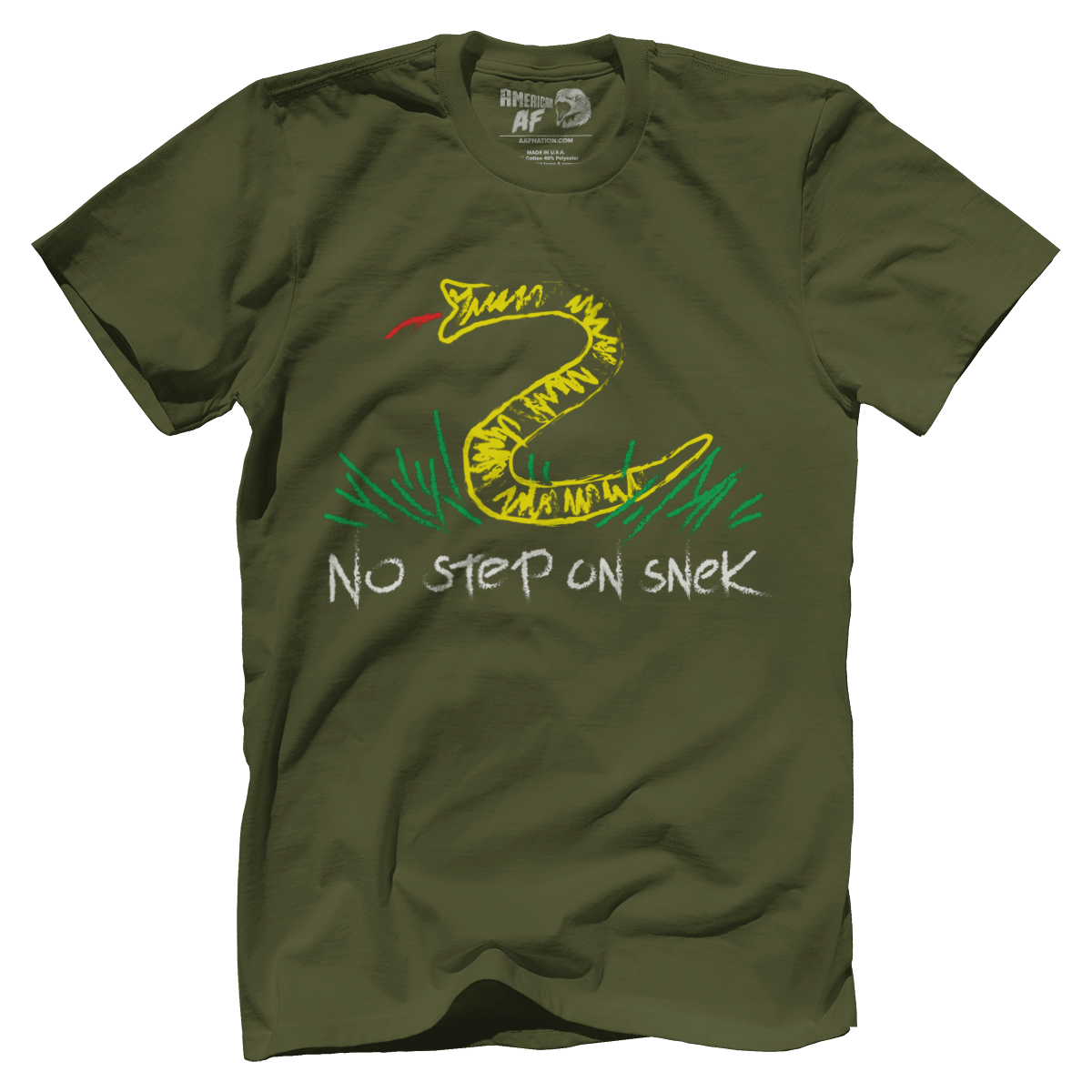 T-shirt Premium Mens Shirt / Military Green / XS No Step on Snek