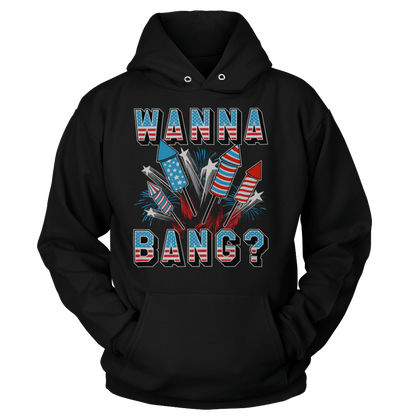 Apparel Unisex Hoodie / Black / S Wanna Bang?