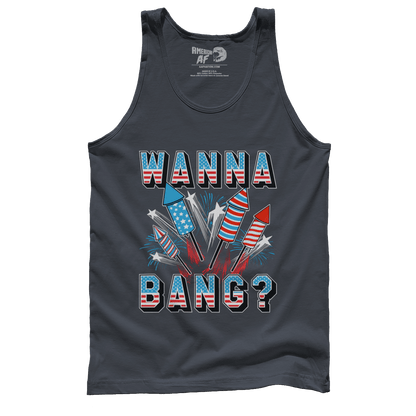Apparel Premium Mens Tank / Dark Grey / XS Wanna Bang?