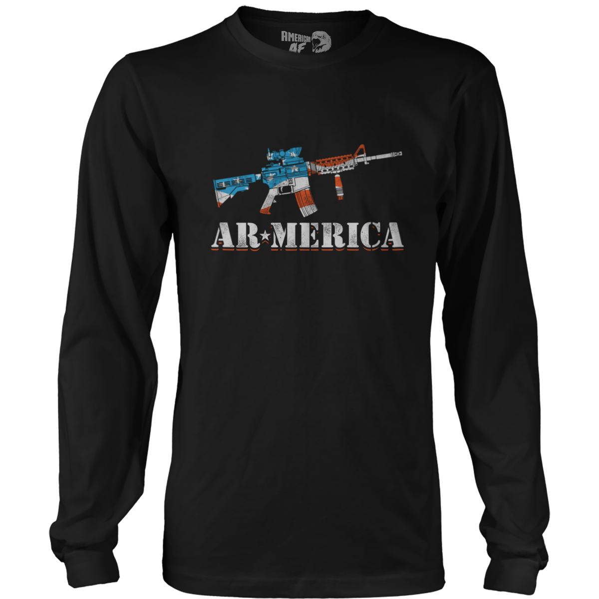 T-shirt Mens Long Sleeve / Black / S AR-Merica