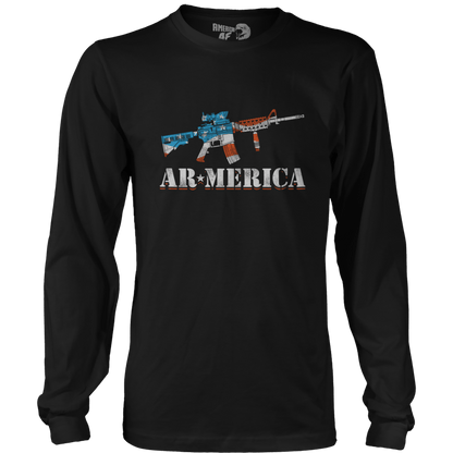 T-shirt Mens Long Sleeve / Black / S AR-Merica