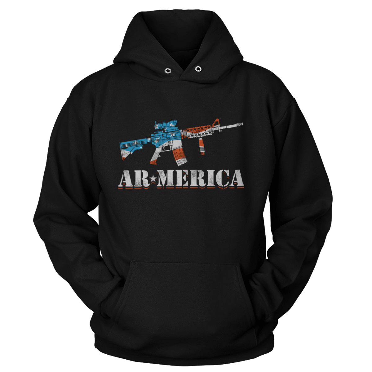 T-shirt Unisex Hoodie / Black / S AR-Merica