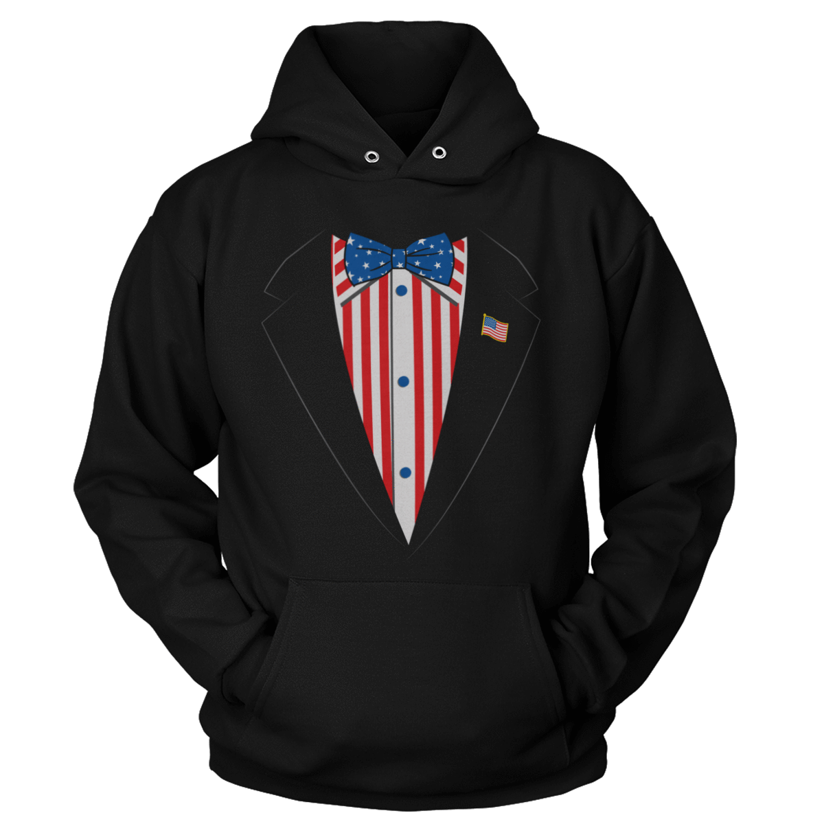 T-shirt Unisex Hoodie / Black / S Merican Tuxedo
