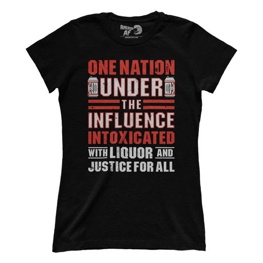 Apparel Premium Ladies Tee / Black / XS Liquor and Justice (Ladies)