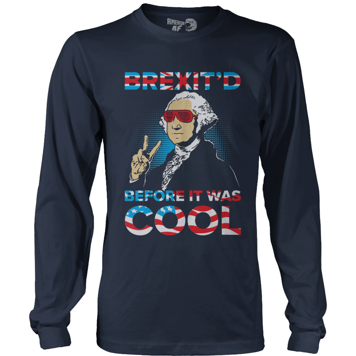 T-shirt Mens Long Sleeve / Midnight Navy / S Brexit'd