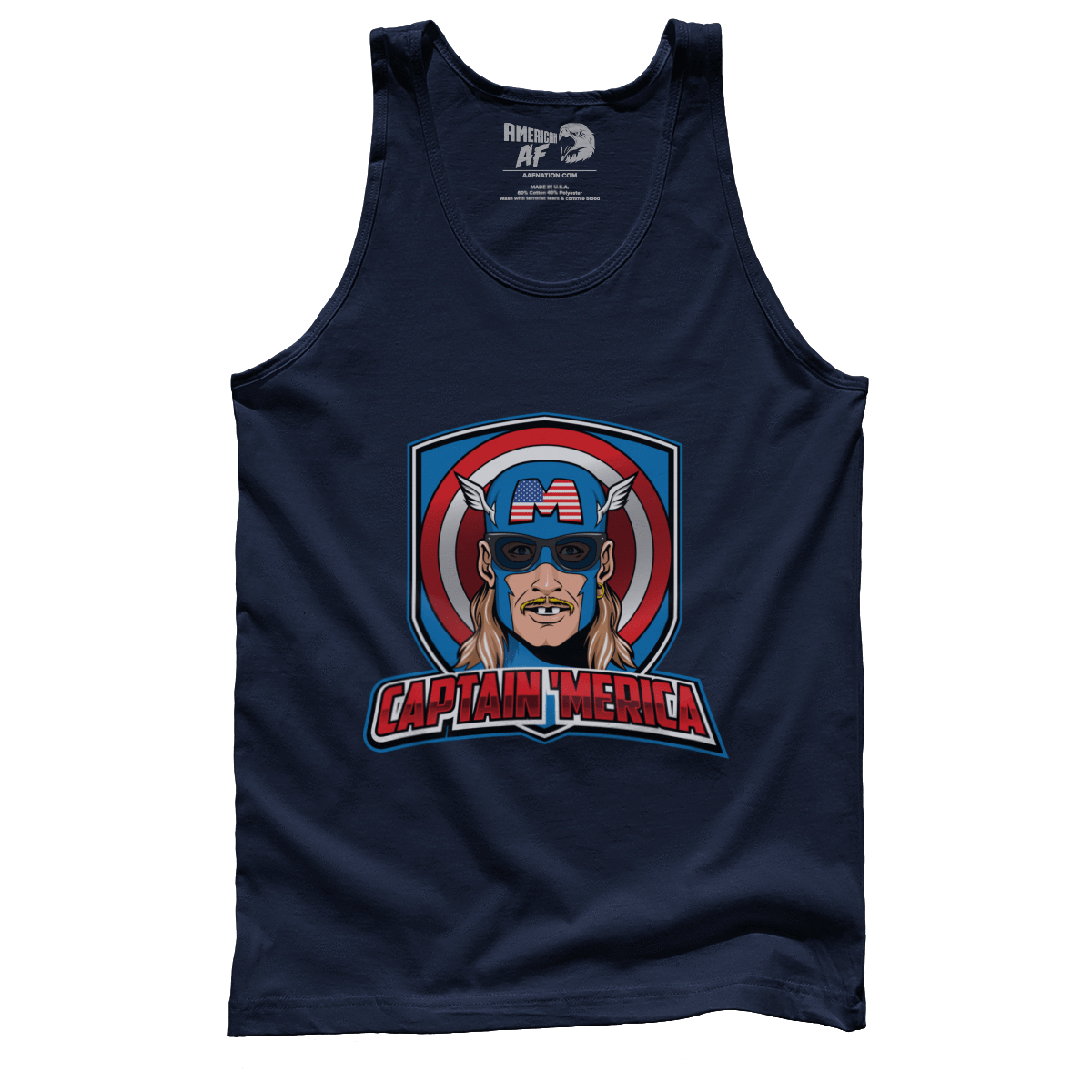 T-shirt Premium Mens Tank / Navy / XS Captain 'Merica