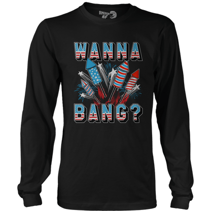 Apparel Mens Long Sleeve / Black / S Wanna Bang?