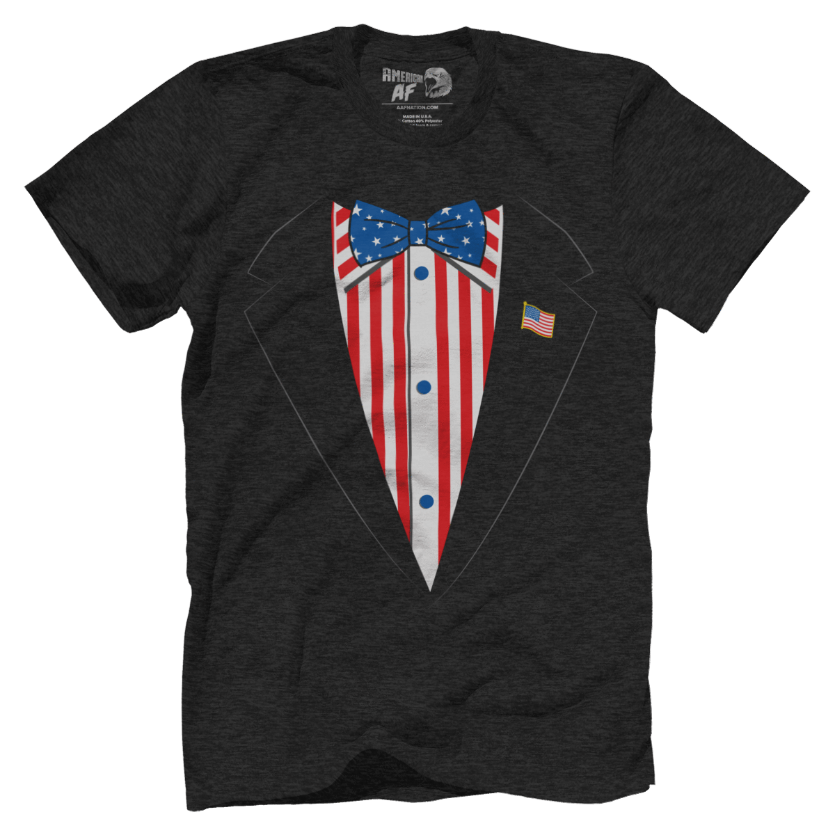 T-shirt Premium Mens Triblend Shirt / Vintage Black / S Merican Tuxedo