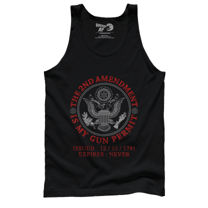 T-shirt Premium Mens Tank / Black / XS The 2nd Amendment - Gun Permit