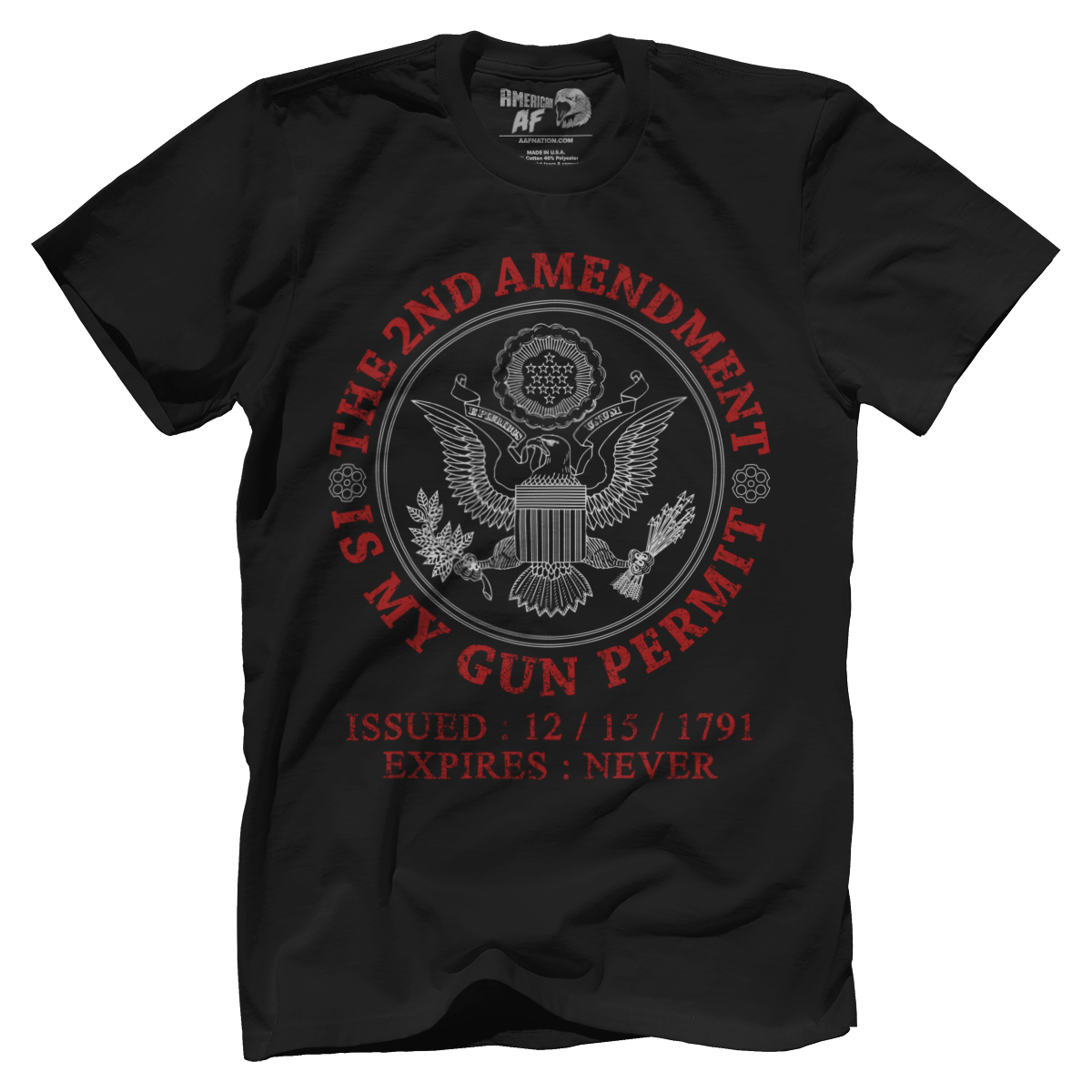 T-shirt Premium Mens Shirt / Black / XS The 2nd Amendment - Gun Permit