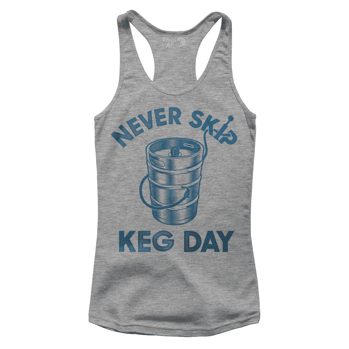 T-shirt Premium Ladies Racerback Tank / Heather Grey / XS Never Skip Keg Day (Ladies)