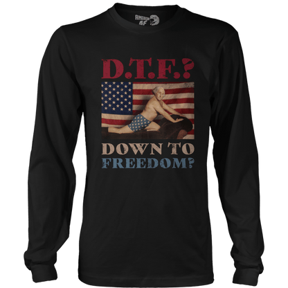 T-shirt Mens Long Sleeve / Black / S DTF? Down to Freedom?