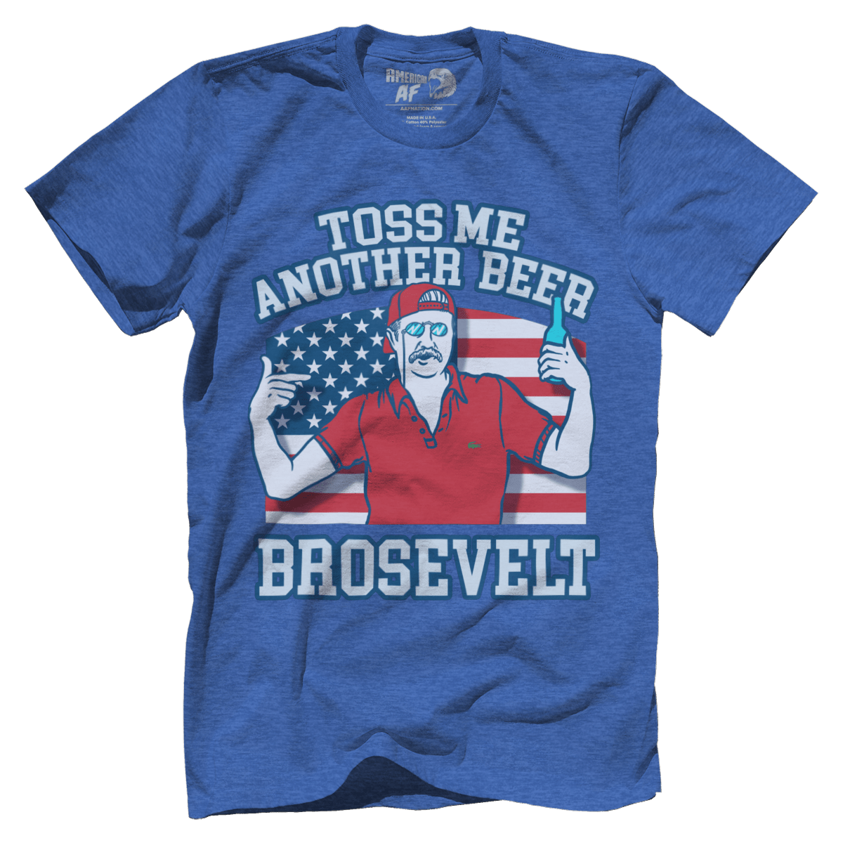 T-shirt Premium Mens Triblend Shirt / Vintage Royal / S Toss Me Another Beer Brosevelt
