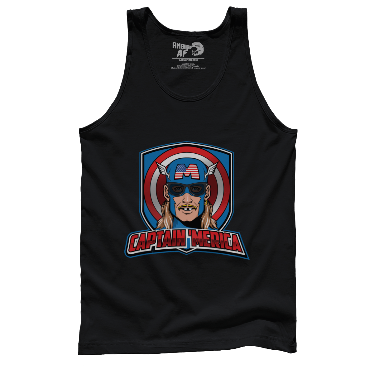 T-shirt Premium Mens Tank / Black / XS Captain 'Merica