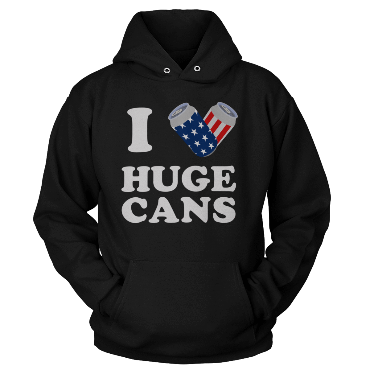 Apparel Unisex Hoodie / Black / S I Love Huge Cans