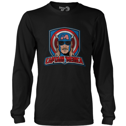 T-shirt Mens Long Sleeve / Black / S Captain 'Merica