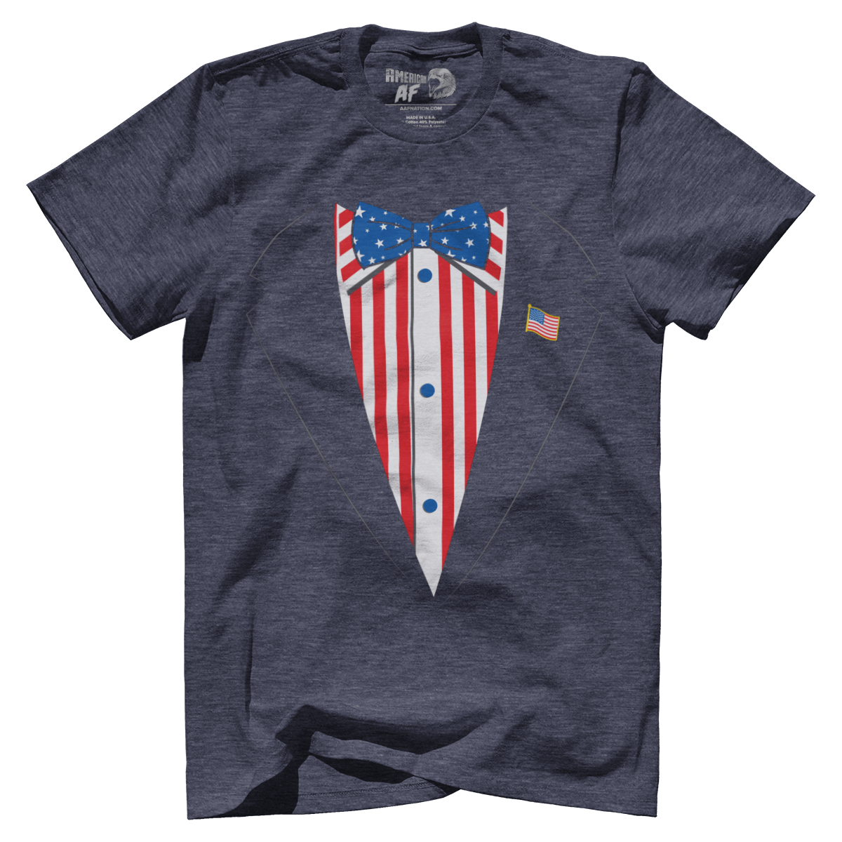 T-shirt Premium Mens Triblend Shirt / Vintage Navy / S Merican Tuxedo