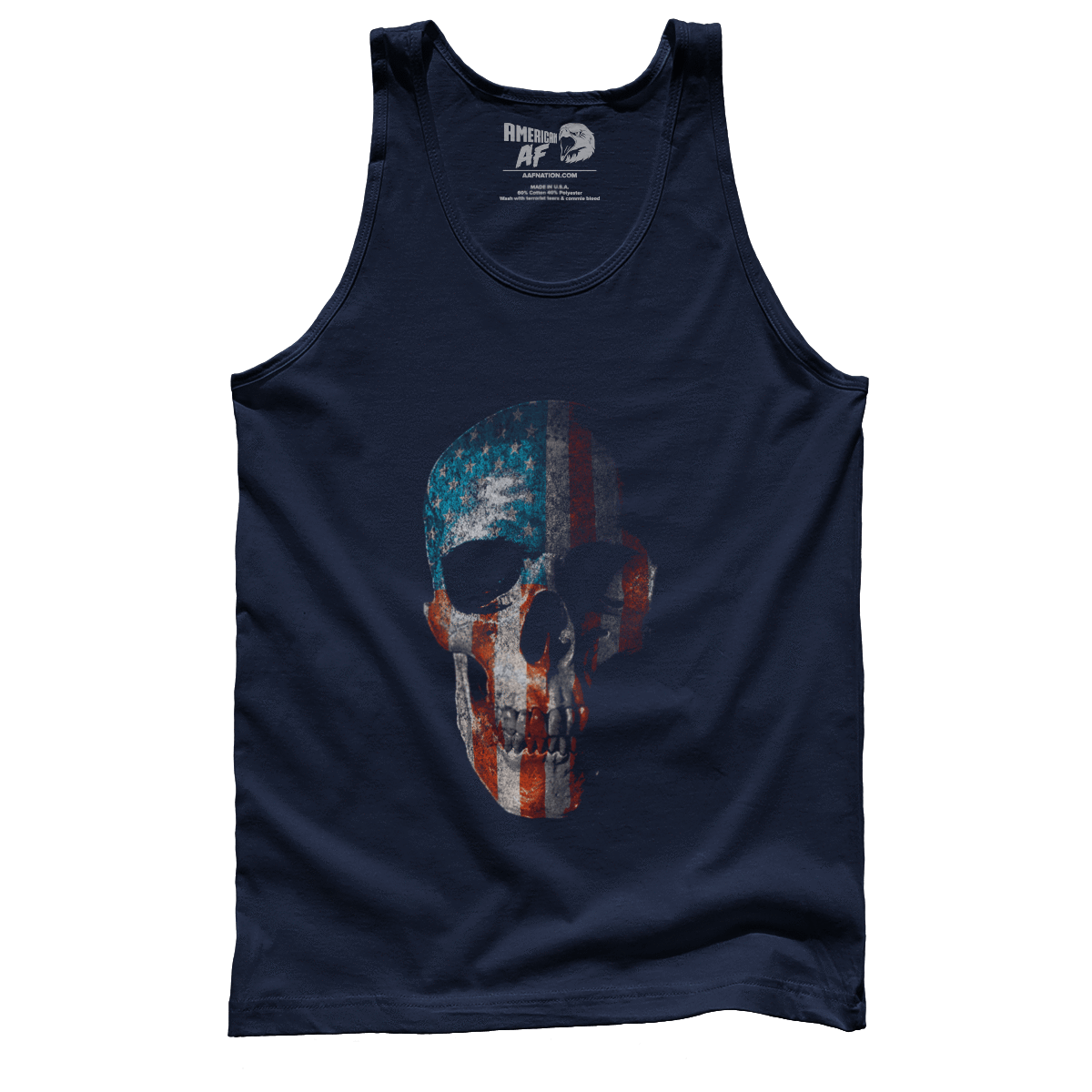 T-shirt Premium Mens Tank / Navy / XS Skull Flag