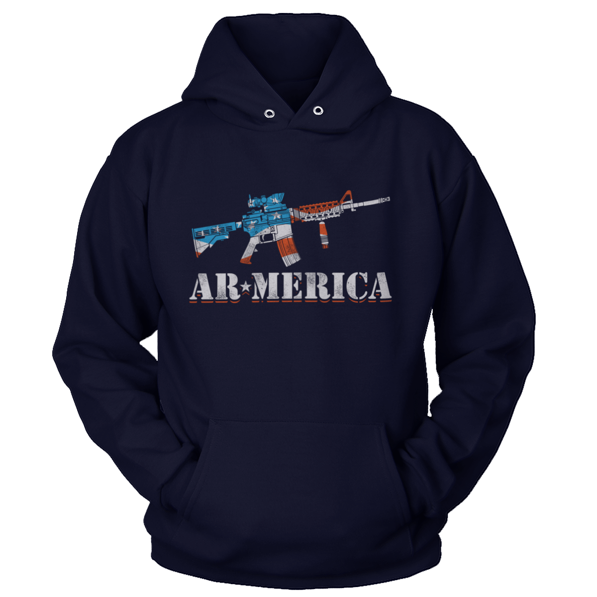 T-shirt Unisex Hoodie / Navy / S AR-Merica