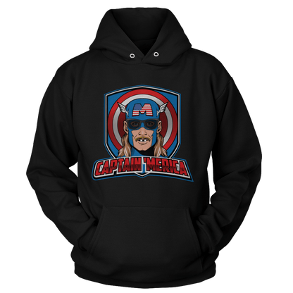 T-shirt Unisex Hoodie / Black / S Captain 'Merica