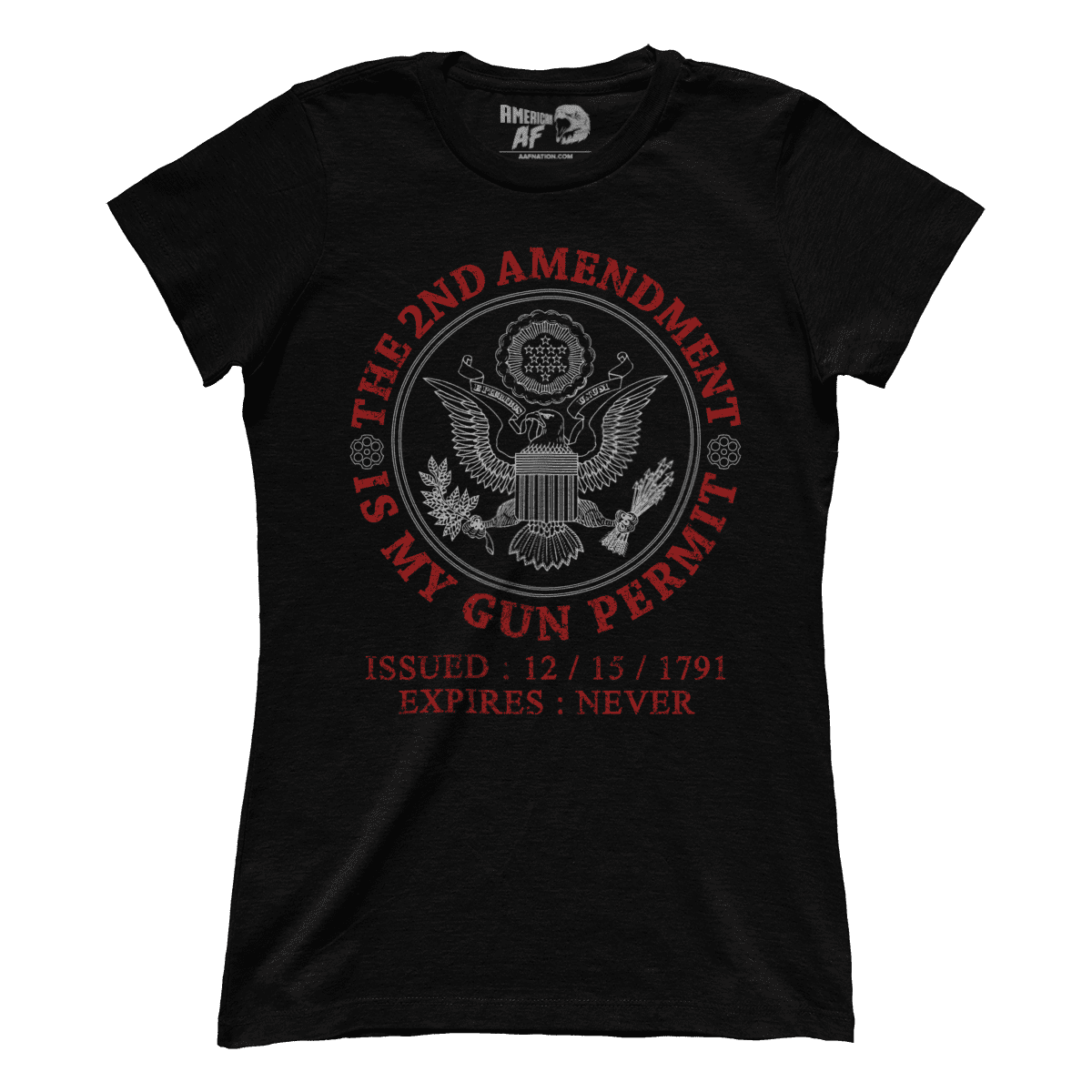 Apparel Premium Ladies Tee / Black / XS The 2nd Amendment - Gun Permit (Ladies)