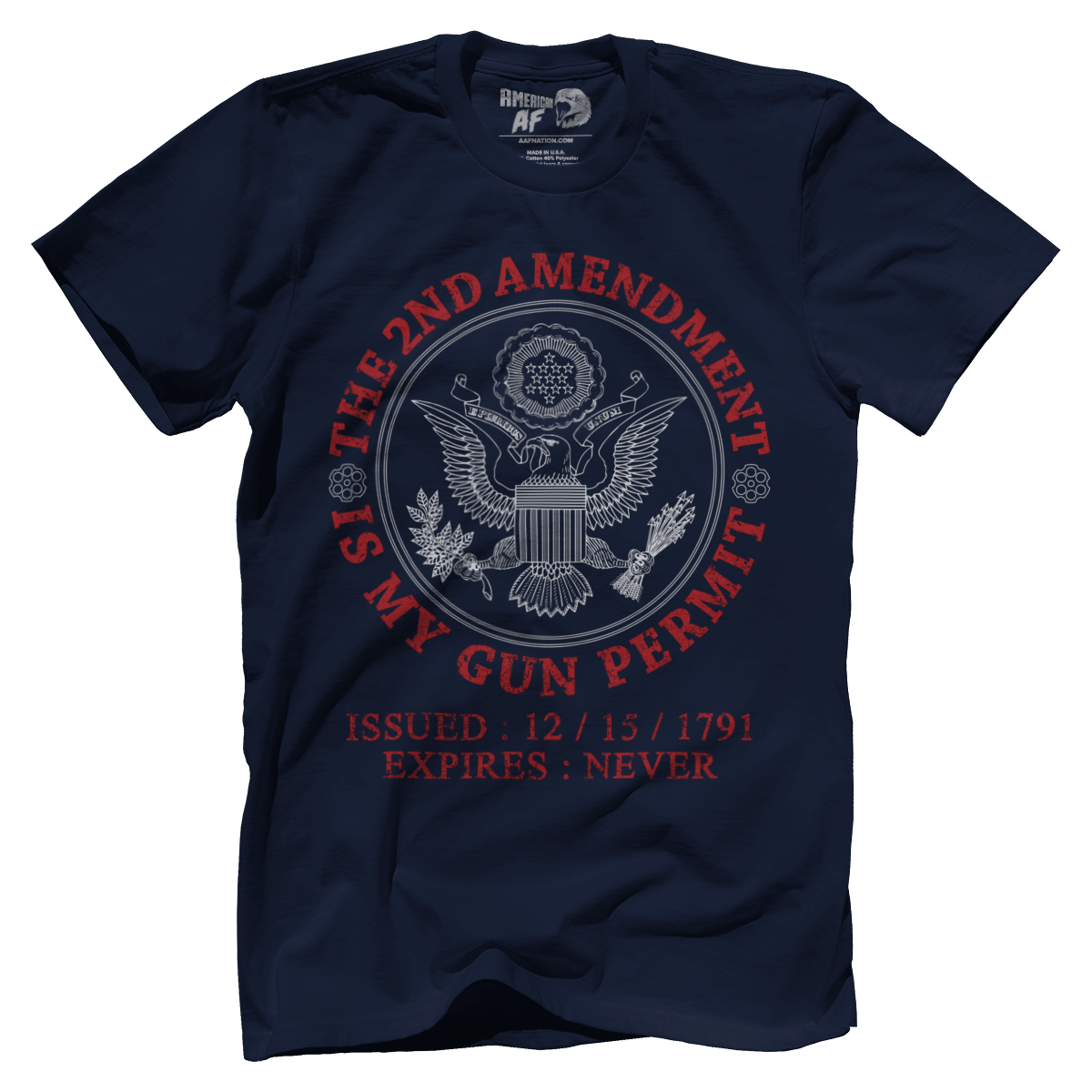 T-shirt Premium Mens Shirt / Midnight Navy / XS The 2nd Amendment - Gun Permit