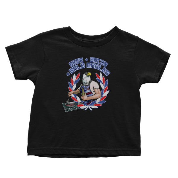 Beer Bacon Bald Eagles V2 - Toddlers