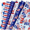 Gear Patriotic Wrapping Paper - 1 Roll Contains 6 Sheets