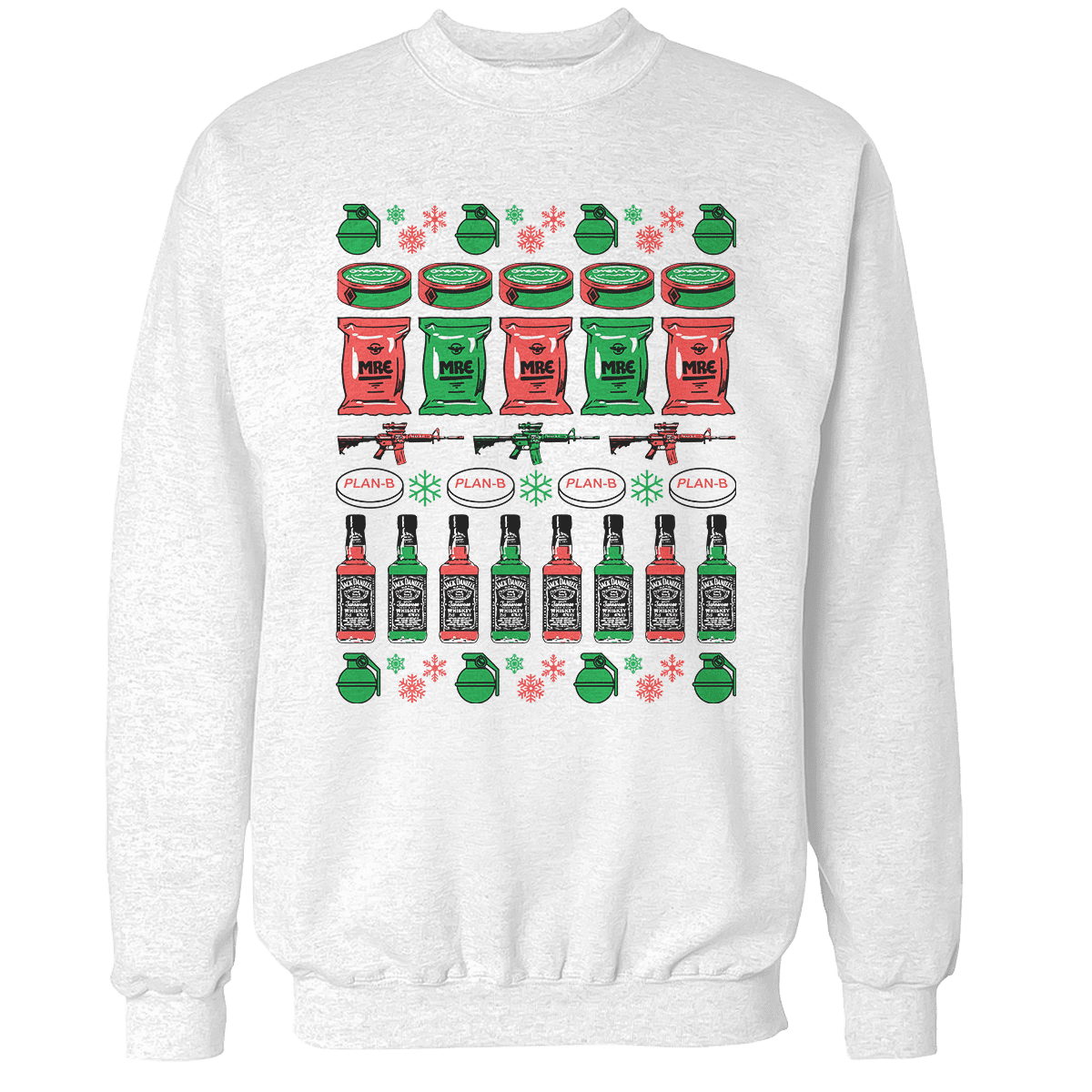 Raglan Premium Sweatshirt / White / S A Plan-B Christmas