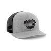Build The Wall Black Leather Patch Hat